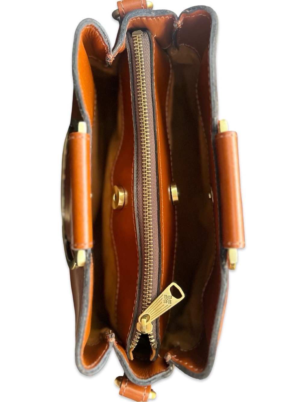 Patricia Nash Empoli Convertible Crossbody Handbag - Tan Heritage Leather - Picture 11 of 14